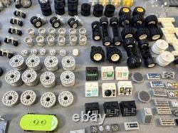 5lb LEGO Transportation Lot Rubber Tires Glass Wheels Space Printed Bricks Figs