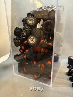 5lb LEGO Transportation Lot Rubber Tires Glass Wheels Space Printed Bricks Figs