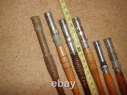 6- Vintage Assorted Solid Wooden Boat Fishing Rod Handle- Restoration/Parts