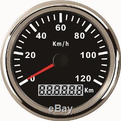 85mm GPS Speedometer Speed Gauge 0-120km/h IP67 for Car Truck Marine Boat 12V 24
