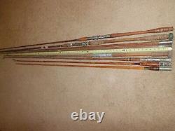 8- Vintage Split Bamboo Boat Rods for Restoration/Parts
