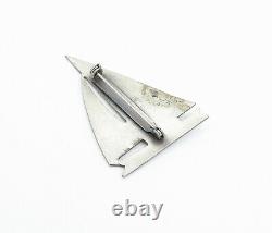 925 Sterling Silver Vintage Antique Chai Life Hebrew Boat Brooch Pin BP1283