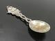 925 Sterling Silver Vintage Shiny Etched Sail Boat Decorative Spoon Tr1490