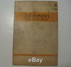 Antique 1930 Johnson Sea Horse 12 K-50 Outboard Boat Motors Repair Parts Catalog