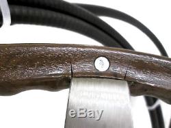 Antique Boat Mercury Ride Guide R&P Steering System Cable SS & Wood Grain Wheel