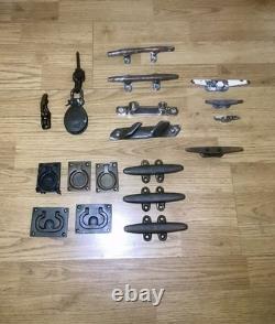 Antique Boat Parts Brass Bronze Cleats Pulleys Pull Handles Vintage Merriman