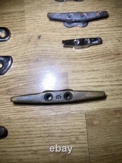 Antique Boat Parts Brass Bronze Cleats Pulleys Pull Handles Vintage Merriman