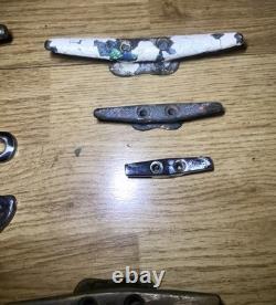 Antique Boat Parts Brass Bronze Cleats Pulleys Pull Handles Vintage Merriman
