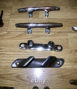 Antique Boat Parts Brass Bronze Cleats Pulleys Pull Handles Vintage Merriman