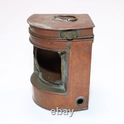 Antique Hop Lee Co Copper Starboard Ship Lantern Boat Light Maritime FOR PARTS