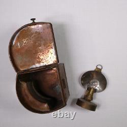 Antique Hop Lee Co Copper Starboard Ship Lantern Boat Light Maritime FOR PARTS