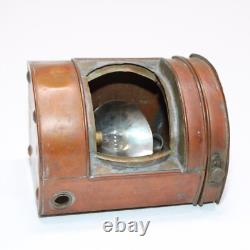 Antique Hop Lee Co Copper Starboard Ship Lantern Boat Light Maritime FOR PARTS