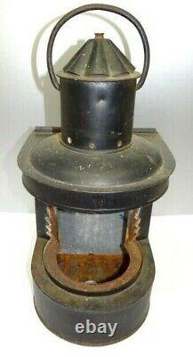 Antique Metal Large Nautical Maritime Boat Ships Lamp Lantern Body Cage Parts
