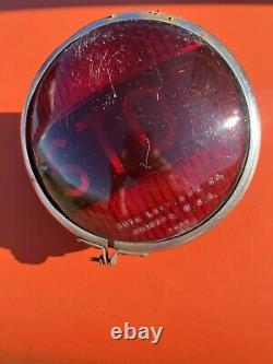 Antique Original STOP LIGHT Auto Lamp 8052 Glass Lens Rat Rod AS IS Untested