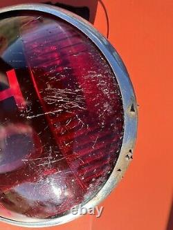 Antique Original STOP LIGHT Auto Lamp 8052 Glass Lens Rat Rod AS IS Untested