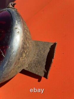 Antique Original STOP LIGHT Auto Lamp 8052 Glass Lens Rat Rod AS IS Untested