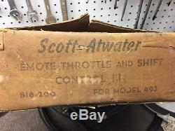 Antique Scott-Atwater Outboard Remote Throttle & Shift Very Rare