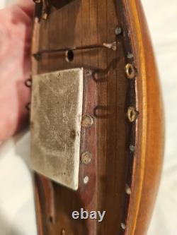 Antique Vintage 14 Wood Pond Boat Yacht Sailboat Original Metal Parts Or Repair