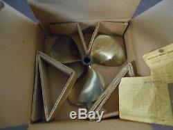 Antique Vintage Brass Boat Propeller- Reconditioned In 4-28-59. Have Original Box