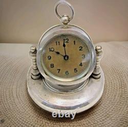 Antique Vintage Floating Small Desk Ship Boat Clock Parts Or Repair Germany -A8