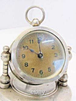 Antique Vintage Floating Small Desk Ship Boat Clock Parts Or Repair Germany -A8