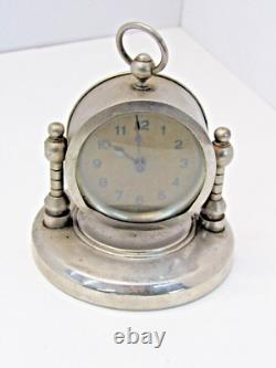 Antique Vintage Floating Small Desk Ship Boat Clock Parts Or Repair Germany -A8