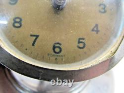Antique Vintage Floating Small Desk Ship Boat Clock Parts Or Repair Germany -A8