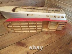 Antique Vintage Hand Made 38 Wood Model / Toy Wooden Boat Ship Parts