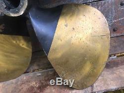 Antique Vtg 4 Blade Grand Rapids Brass Propeller 4LH26 22 Boat Ship Maritime