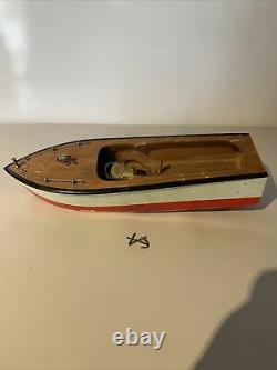 Antique Vtg NBK Japan Wooden Wood Toy Model Boat Outboard Motor Parts