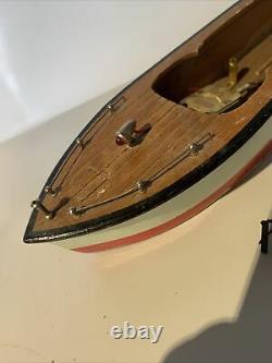 Antique Vtg NBK Japan Wooden Wood Toy Model Boat Outboard Motor Parts