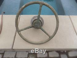 Antique outboard motor racing hydroplane steering wheel 1940's-50's Perko 15