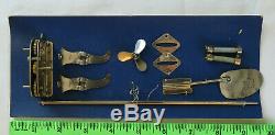 As Found Vintage Japan Toy Boat Parts On Card For ITO Chrome Lot