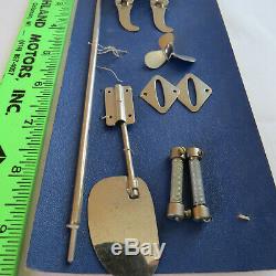 As Found Vintage Japan Toy Boat Parts On Card For ITO Chrome Lot