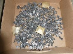 BIG Lot 3+ lbs Vintage Lead Model Ship Sm Parts Boats Cannons Wheels Trim More