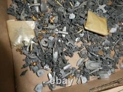 BIG Lot 3+ lbs Vintage Lead Model Ship Sm Parts Boats Cannons Wheels Trim More
