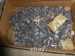 BIG Lot 5+ lbs Vintage Lead Model Ship Sm Parts Boats Cannons Wheels Trim More