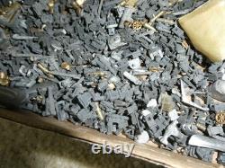 BIG Lot 5+ lbs Vintage Lead Model Ship Sm Parts Boats Cannons Wheels Trim More