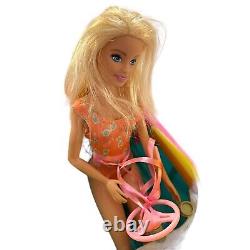 Barbie Plastic Boat Doll Pink Blue Yellow Kids Girls Playset Toy 14 x 7 VTG