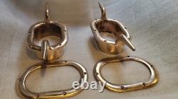 Big Boat Parts Trou Chocks Bronze With Horns Vintage Classic Yatch Parts