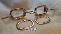 Big Boat Parts Trou Chocks Bronze With Horns Vintage Classic Yatch Parts