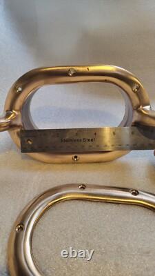 Big Boat Parts Trou Chocks Bronze With Horns Vintage Classic Yatch Parts