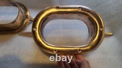Big Boat Parts Trou Chocks Bronze With Horns Vintage Classic Yatch Parts
