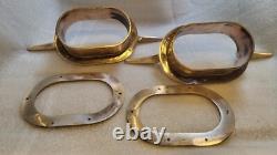 Big Boat Parts Trou Chocks Bronze With Horns Vintage Classic Yatch Parts