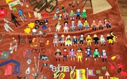Big Lot of Vintage Playmobil Figures Accessories Parts Pieces Horses Boat Tent