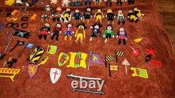 Big Lot of Vintage Playmobil Figures Accessories Parts Pieces Horses Boat Tent