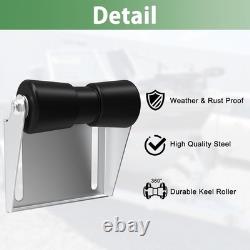 Boat Trailer Roller Assembly Kit 8 Inch Keel Roller Bracket Boat Trailer Parts