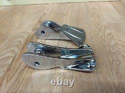 Boat bow anchor roller marine parts chrome brass vintage NOS