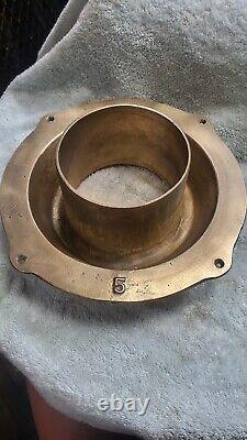 Boat parts 5 bronze deck iron stovepipe deck fitting cabin heater vintage