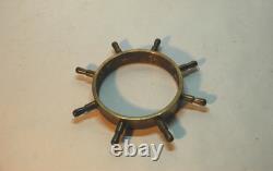Brass Clock Boat Nautical Wheel Trim Solid Brass 7 Parts (TD1)